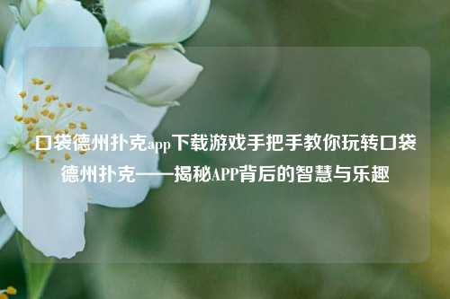 口袋德州扑克app下载游戏手把手教你玩转口袋德州扑克——揭秘APP背后的智慧与乐趣