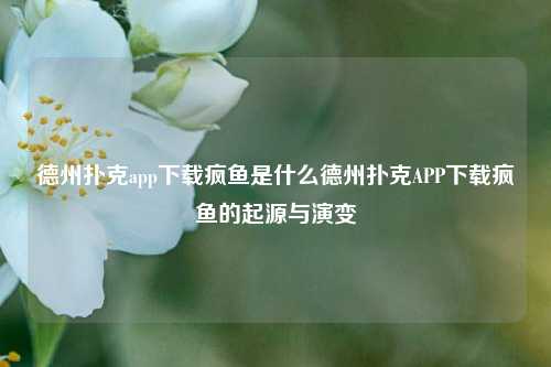 德州扑克app下载疯鱼是什么德州扑克APP下载疯鱼的起源与演变