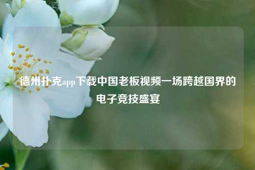 德州扑克app下载中国老板视频一场跨越国界的电子竞技盛宴