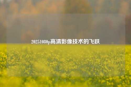20251080p高清影像技术的飞跃