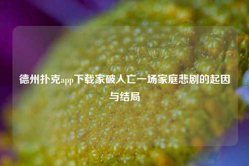 德州扑克app下载家破人亡一场家庭悲剧的起因与结局