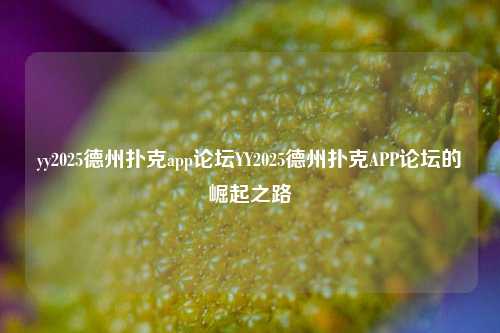 yy2025德州扑克app论坛YY2025德州扑克APP论坛的崛起之路