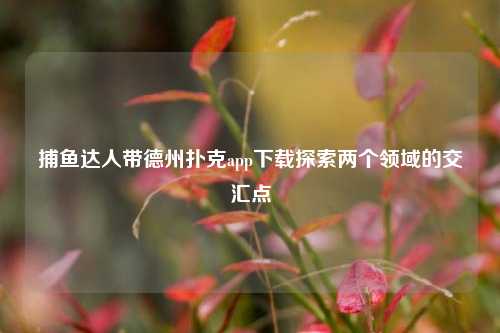 捕鱼达人带德州扑克app下载探索两个领域的交汇点
