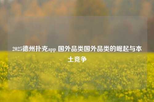 2025德州扑克app 国外品类国外品类的崛起与本土竞争