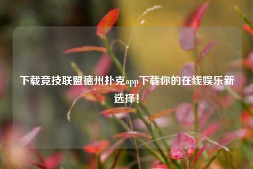 下载竞技联盟德州扑克app下载你的在线娱乐新选择！